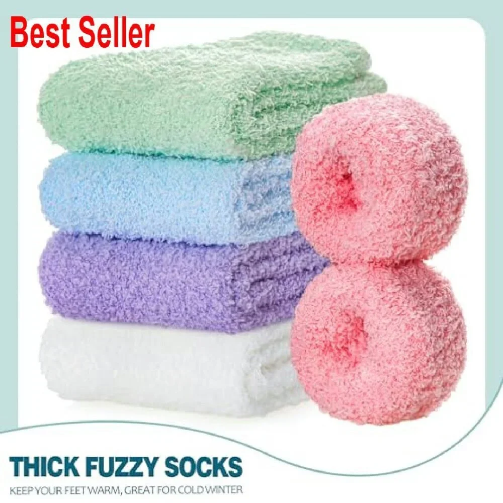 Cozy Fluffy Slipper Socks Soft Warm Winter Fleece Plush Sleeping Gift